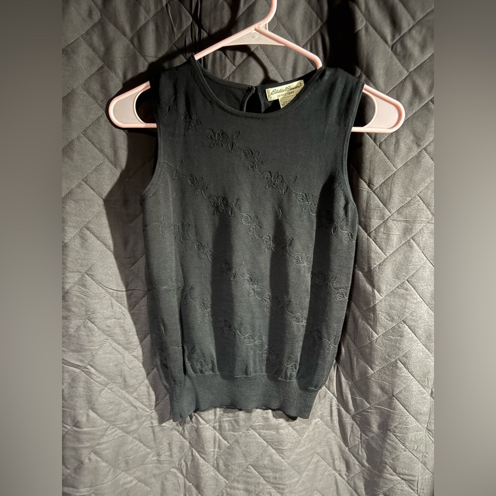 Eddie Bauer Gray Ribbed Sleeveless Top Tote #1143